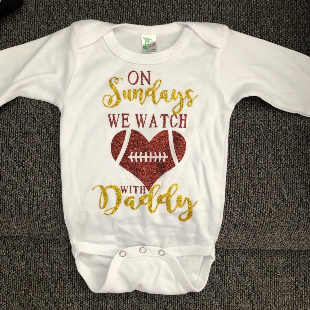 Etsy handmade long sleeve onesie 3-6 months